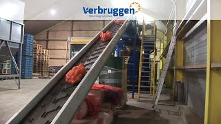 Palletizing  Automatic Combi Palletizer VPM10 by  stacking of potatoes [upl. by Yssor546]