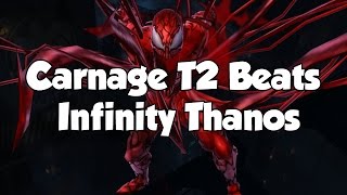 Marvel Future Fight Carnage Tier 2 Beats Infinity Thanos [upl. by Yragerg896]