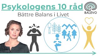 Psykologens 10 bästa råd Hitta till Återhämtning Hantera stressen och Förhindra Utmattning [upl. by Joost]