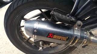 Honda CB160f con full sistem y mofle Akrapovic original [upl. by Noonberg]