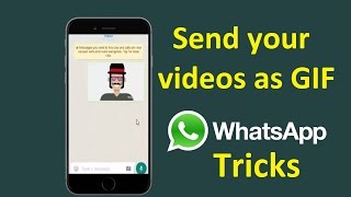 Whatsapp tricks to share your video as GIF images  Howtosolveit [upl. by Enyluqcaj]