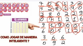 COMO JOGAR NA LOTOFACIL DE MANEIRA INTELIGENTE [upl. by Ragas714]