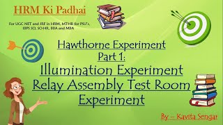 Hawthorne Experiment Part 1 Illumination Experiment and Relay Assembly Test Room Experiment [upl. by Derry988]