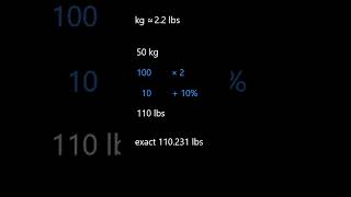 Trick to convert kilograms and pounds [upl. by Adnarem]