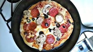 Cast Iron Skillet Pizza Recipe [upl. by Rehpotisrhc663]