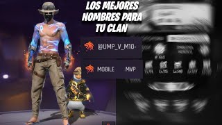 📲NOMBRES Para Clanes  Los Mejores NOMBRES de Clanes para FREE FIRE  Nombres Exclusivos [upl. by Cooe12]