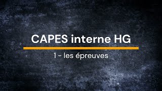 Webinaire CAPES int HG  1 Les épreuvesmp4 [upl. by Nauaj621]