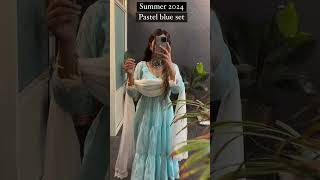 2024 Summer Kurta Collection  Customizable Pastel Blue Sets [upl. by Aenneea]