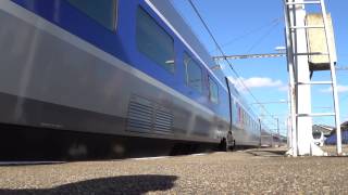 Grosse accélération et freinage de TGV Atlantique à Agen [upl. by Bobbie]