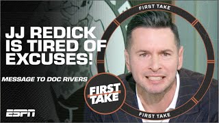 JJ Redick goes SCORCHED EARTH on Doc Rivers for making excuses 🔥  First Take [upl. by Ardena]