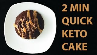 EASY 5 MINUTE KETO CAKE How to Make Keto Microwavable 2 Layer Cake [upl. by Lachish592]