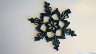 Weihnachtlich häkeln II  Häkelstern  Crochet Snowflake eng sub [upl. by Rico]