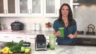 Rachel Beller and Ninja® Kitchen  Green Detox Splash Recipe using Nutri Ninja® with AutoiQ™ [upl. by Fatima]