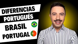 PORTUGUÉS DE PORTUGAL vs PORTUGUÉS DE BRAZIL parte 2  Diferencias gramaticales y materiales [upl. by Nospmas281]