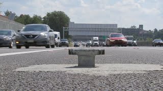 Man said he was ‘devastated’ after hitting cement prongs along I285 causing 2000 in damage [upl. by Odericus634]