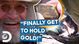 Gold Ingot FOUND Inside Hidden Cave On Ranch  Mystery At Blind Frog Ranch [upl. by Rambow567]