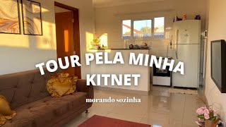 TOUR PELA MINHA KITNET morando sozinha  atualizado 5 meses [upl. by Gnoy]