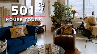 Tour this Sunny Chelsea NYC Studio  500 sqft [upl. by Ahsahs]