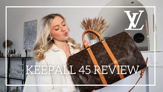 Luxury Handbag Review LOUIS VUITTON KEEPALL 45  IS IT WORTH THE MONEY Annas Style Dictionary [upl. by Whittaker]