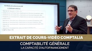 La capacité dautofinancement  extrait cours vidéo COMPTALIA [upl. by Aridni492]