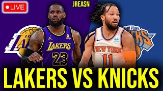 LOS ANGELES LAKERS VS NEW YORK KNICKS LIVE STREAM WATCH REACTION amp PLAY BY PLAY SCORES [upl. by Nahsaj132]