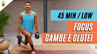 FOCUS GAMBE amp GLUTEI coi pesi 45 MINUTI  Cotto al Dente [upl. by Vincelette442]