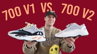 COMPARING ADIDAS YEEZY 700 V1 TO 700 V2 [upl. by Relda153]