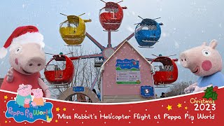 Miss Rabbits Helicopter Flight at Christmas in Peppa Pig World Dec 2023 4K [upl. by Ruhtracm]