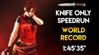 Resident Evil CODE Veronica X HD  Knife Only Speedrun  14535quot [upl. by Baumann]