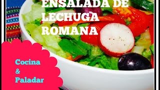 ENSALADA DE LECHUGA ROMANA RECETA VEGANA [upl. by Cheryl]