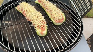 Gevulde Courgette op de Kamado  Eenvoudig Recept [upl. by Enatan]