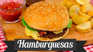 COMO HACER HAMBURGUESAS CASERAS 🍔🍟MUY FACIL  Recién Cocinados [upl. by Aden]