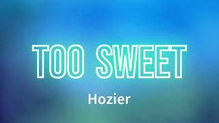 Hozier  Too Sweet Lyrics [upl. by Seabury]