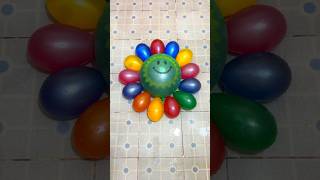 asmr beautiful water colorful Sunflower and mini rainbow balloons pop reverse satisfyingballoonpop [upl. by Akialam]