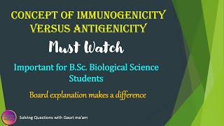 Immunogenicity versus Antigenicity  हिंदी में  Solving Questions with Gauri ma’am [upl. by Retsehc]