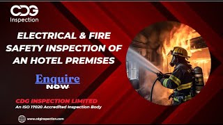 Ensuring Electrical amp Fire Safety Inspection of Hotel  CDG inspection Limited  Call 919643077962 [upl. by Saucy]