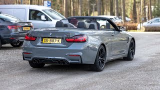 BMW M4 F83 Convertible w Akrapovic Exhaust  LOUD Revs amp Accelerations [upl. by Durante]