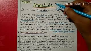 Phylum Annelida characters and classification explain [upl. by Dawson]