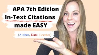 InText Citations Made Easy APA 7th Edition Format [upl. by Gascony164]