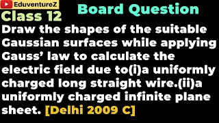 Draw the shapes of the suitable Gaussian surfaces while applying Gauss’ law to calculate the electri [upl. by Abocaj367]