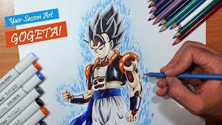 NEVER SEEN Drawing Gogeta  ULTRA INSTINCT  Dragon Ball Super [upl. by Itsrik]