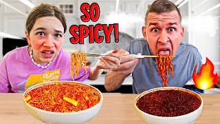 Eating The WORLDS SPICIEST Ramen Noodles Challenge  JKREW [upl. by Yziar77]