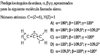 ENLACE QUIMICO  GEOMETRIA MOLECULAR EJERCICIO RESUELTO admisión universidadingenieríaQuímica [upl. by Nelson]