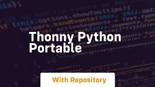 thonny python portable [upl. by Dettmer771]