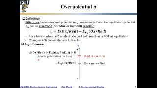 Electrochem Eng L0306 Definition of overpotential for an electrode reaction [upl. by Daryl]