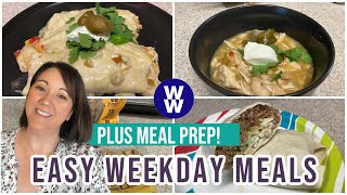 Meal Prep  Easy Weekday Meals Creamy Enchilada Casserole White Chicken Chili  WW PointsCalories [upl. by Smaoht802]