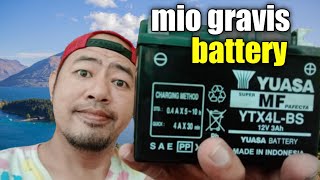 YUASA BATTERY FOR MIO GRAVIS  3 YEARS ANG BAGO NALOBAT  CHECK ENGINE [upl. by Nirrat]