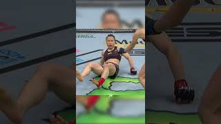 UNEXPECTED HEAD KICK KO FROM ROSE NAMAJUNAS WEILI ZHANGS FIRST LOSS IN UFC ufc shorts [upl. by Oj]