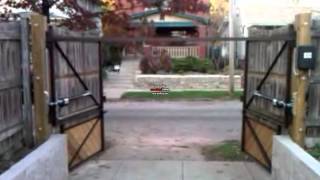 Can you install a dual automatic gate opener with a solar panel [upl. by Ahsatin]