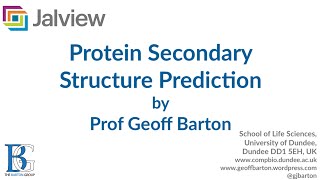 Lecture 3 by Prof Geoff Barton on quotJPred Jnet and protein secondary structure predictionquot [upl. by Wallace]